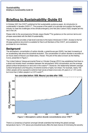 Briefing to Sustainability Guide 01 Published October 2021