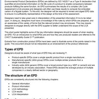 Sustainability: How to read an EPD – Published December 2021