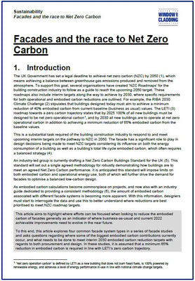 The race to zero carbon - Published December 2022